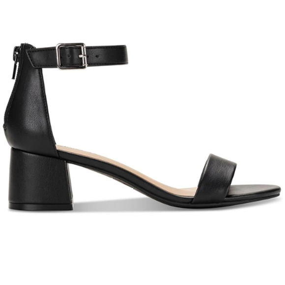 Style&Co Shoes - Style & Co Janiee Ankle-Strap Block Heel Sandals in Black New Size 10